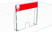 Small Acrylic Screen - SF01: 600mm (w) x 1050mm (h) $380+