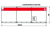 Large Acrylic Screen -  SF03 (no folded returns): 2390mm (w) x 850mm (h) $575+